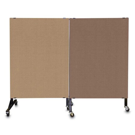 United Visual Products Enclosed Corkboard, 1 Door, 72"x48", 4" Fra UV3426-BLACK-PUMICE